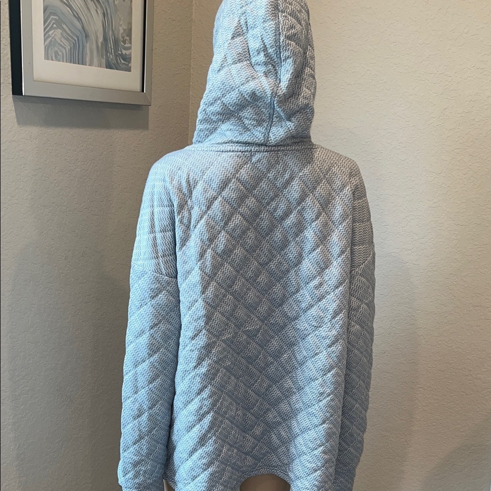NWT Jones New York, lt blue Quilted Hoodie w/ pockets - Picture 6 of 6